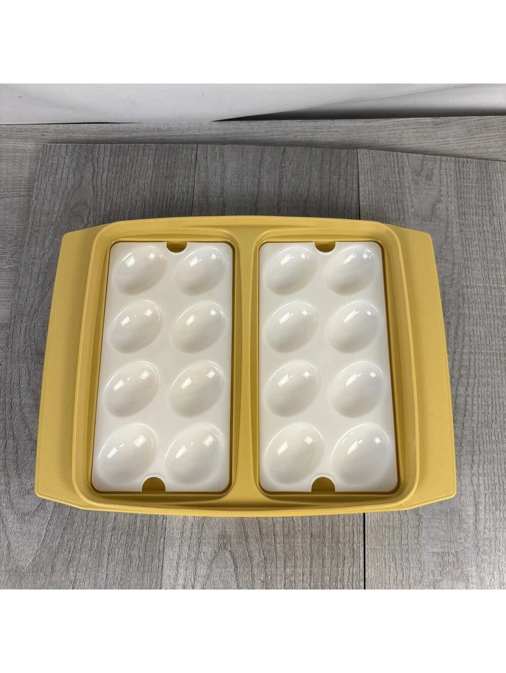 Vintage Tupperware Deviled Egg Carrier Set #1 (722-3, 723-2 & Inserts)